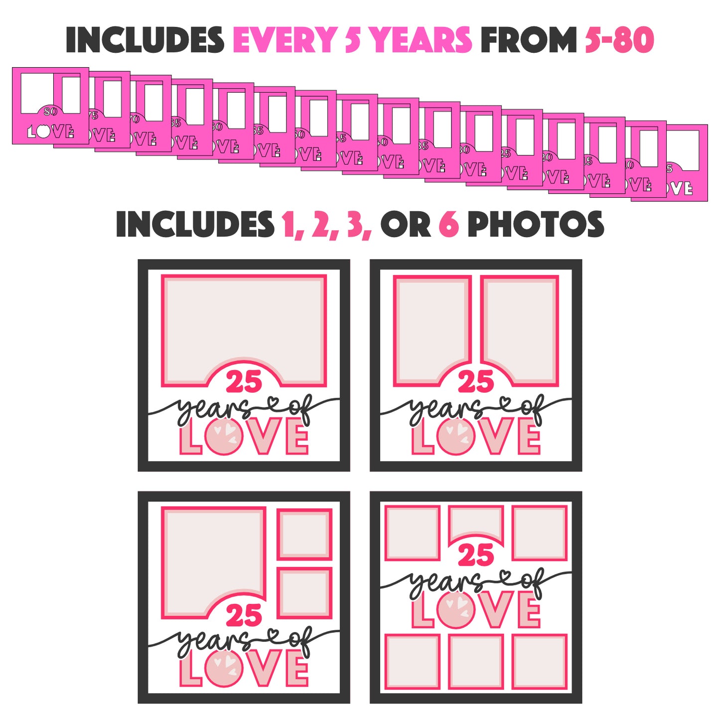 Anniversary Picture Frame Customizable Layered Shadow Box Project