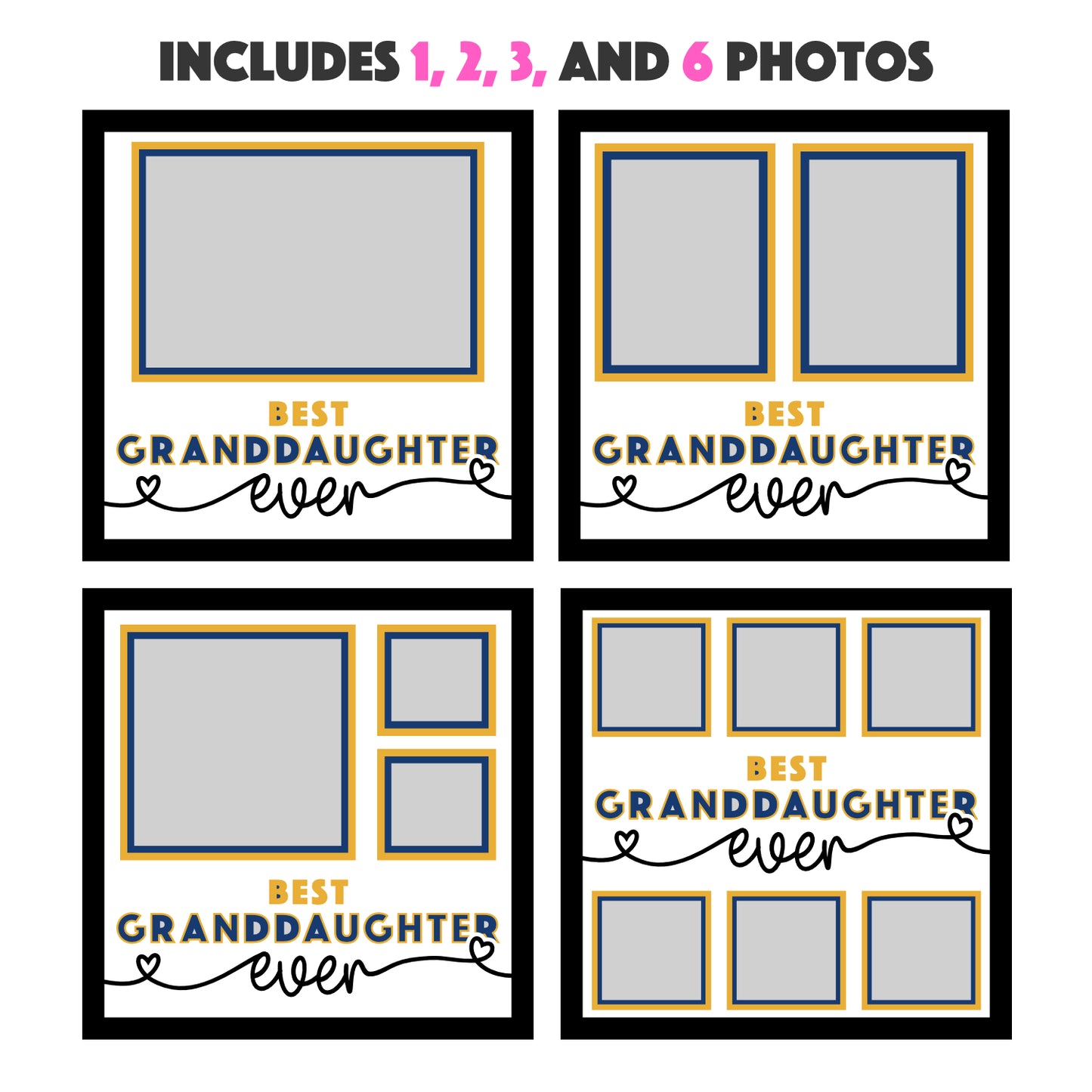 Best Granddaughter(s) Ever Layered SVG Picture Frame Project