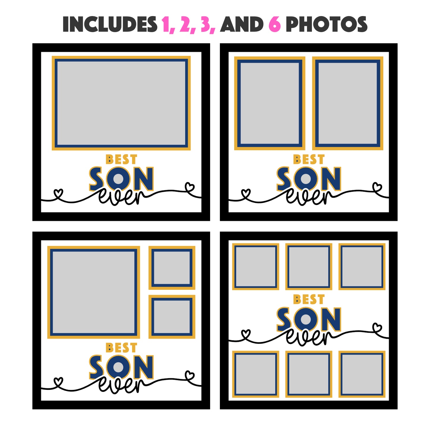 Best Son(s) Ever Layered SVG Picture Frame Project