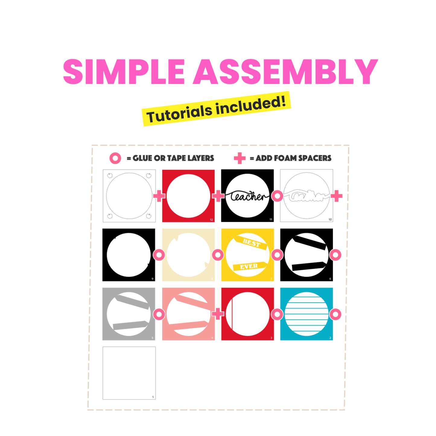 Best Teacher Ever Layered SVG Shadow Box Project