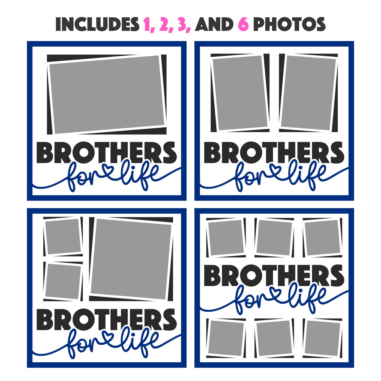 Brothers for Life Picture Frame Layered Shadow Box Project