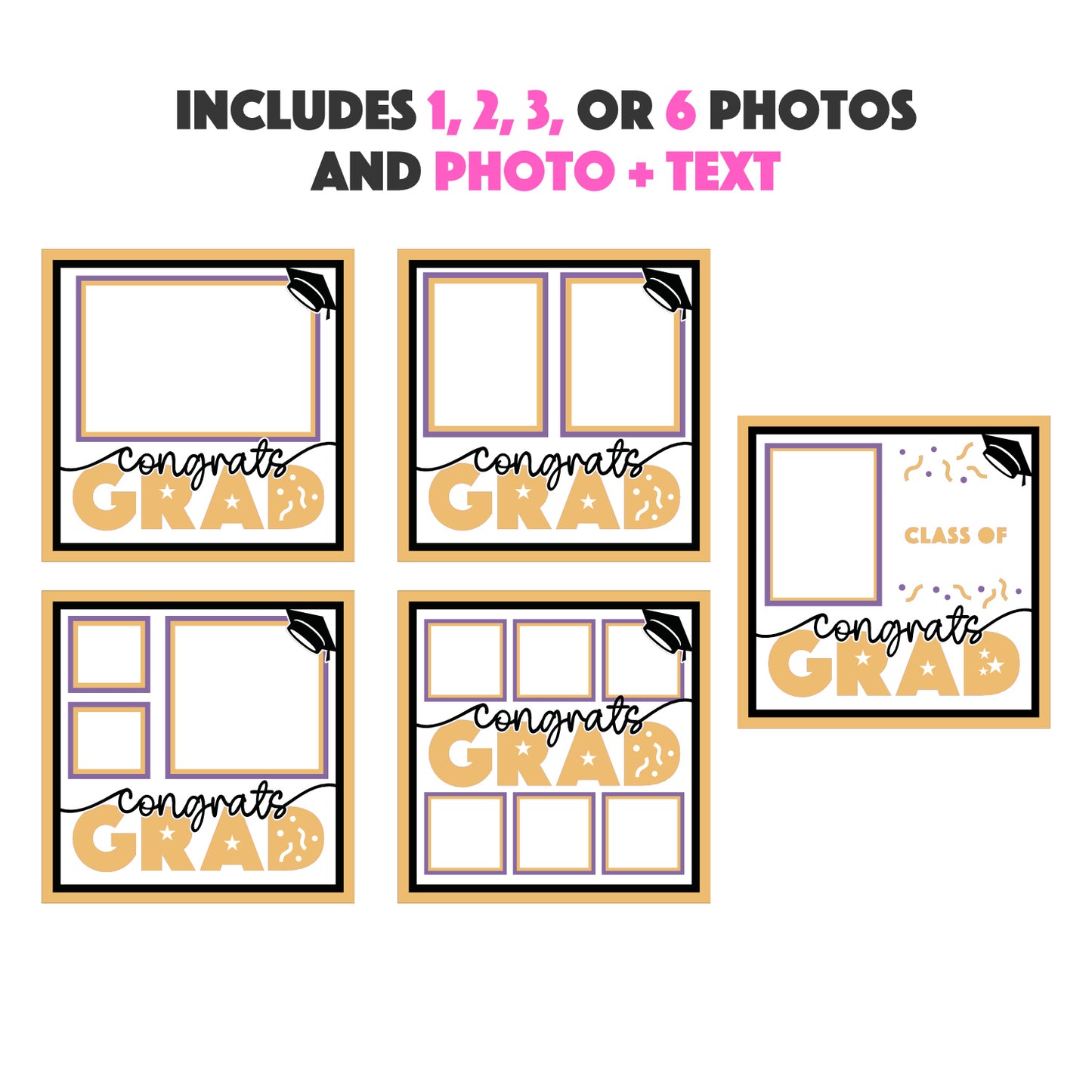 Congrats Grad Picture Frame Layered Shadow Box Project for Graduation