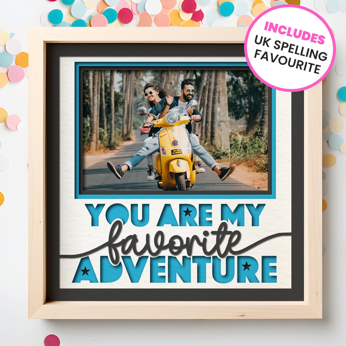 You are My Favorite Adventure Couple Love Layered Shadow Box Project