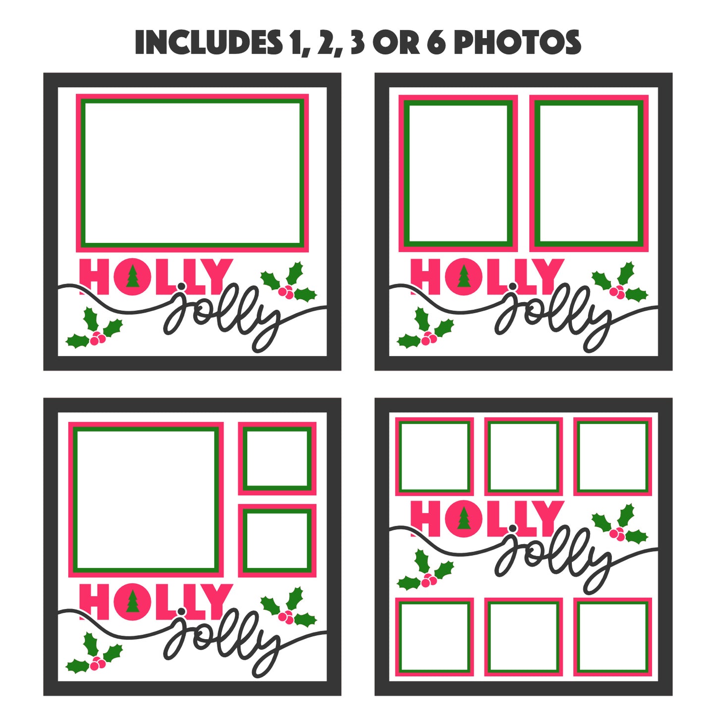 Holly Jolly Layered Picture Frame Shadow Box Project