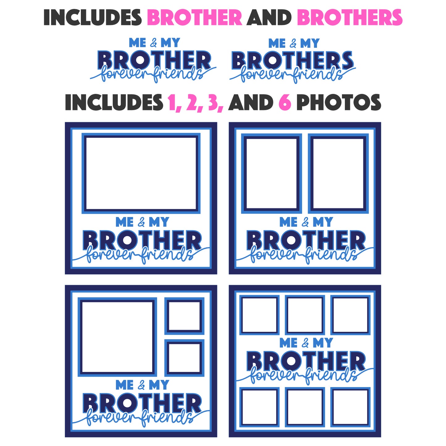 Me and My Brother(s) Picture Frame Layered Shadow Box Project