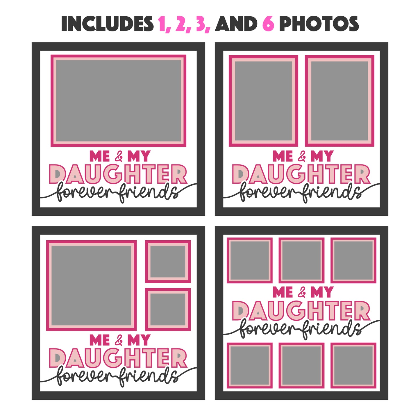 Me and My Daughter(s) Layered SVG Picture Frame Project