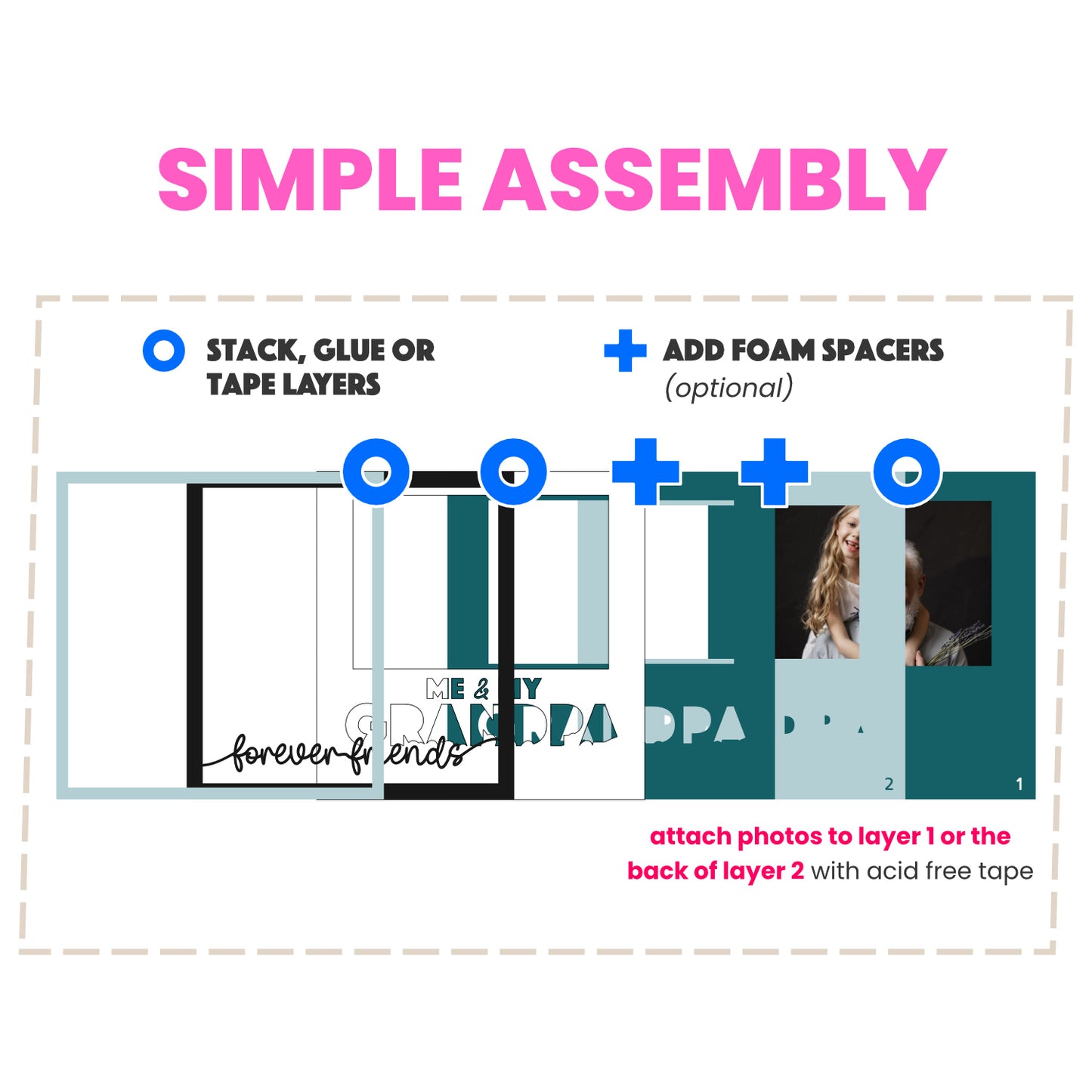 Me and My Grandpa Picture Frame Shadow Box Project