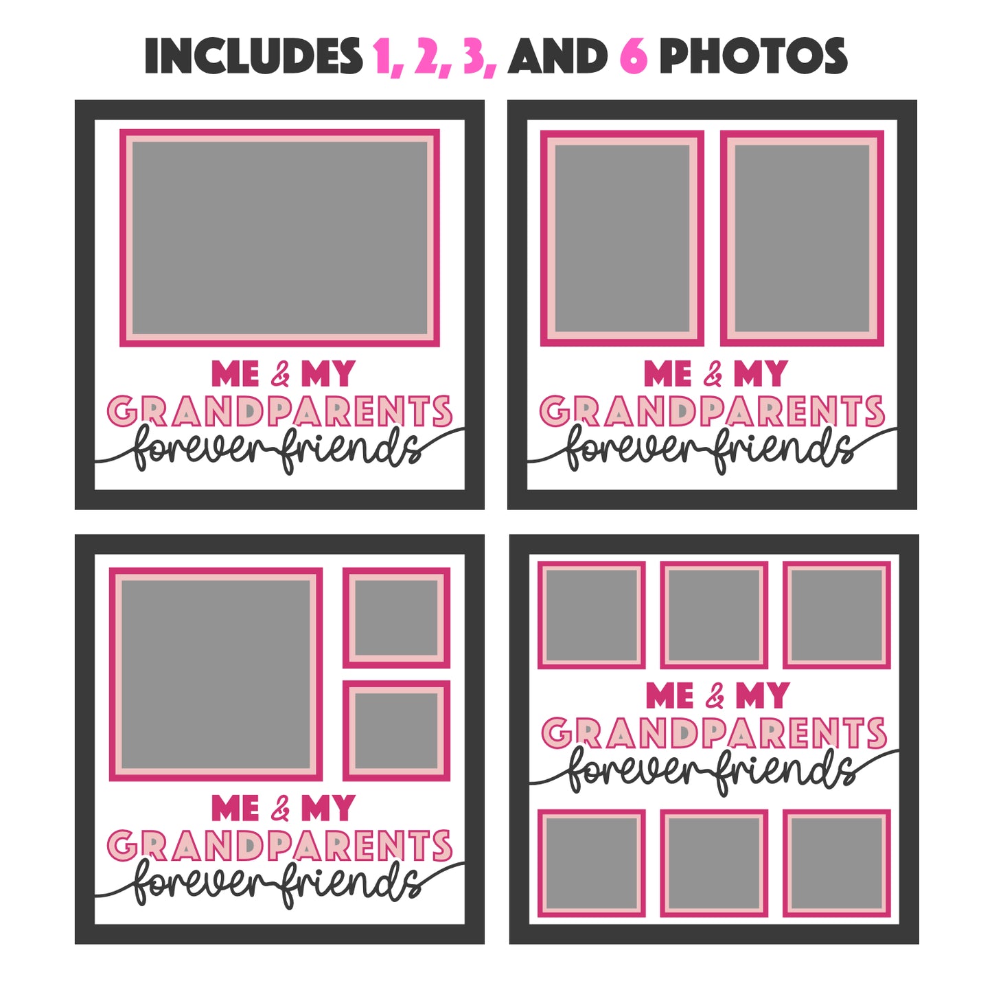 Me and My Grandparents Layered SVG Picture Frame Project