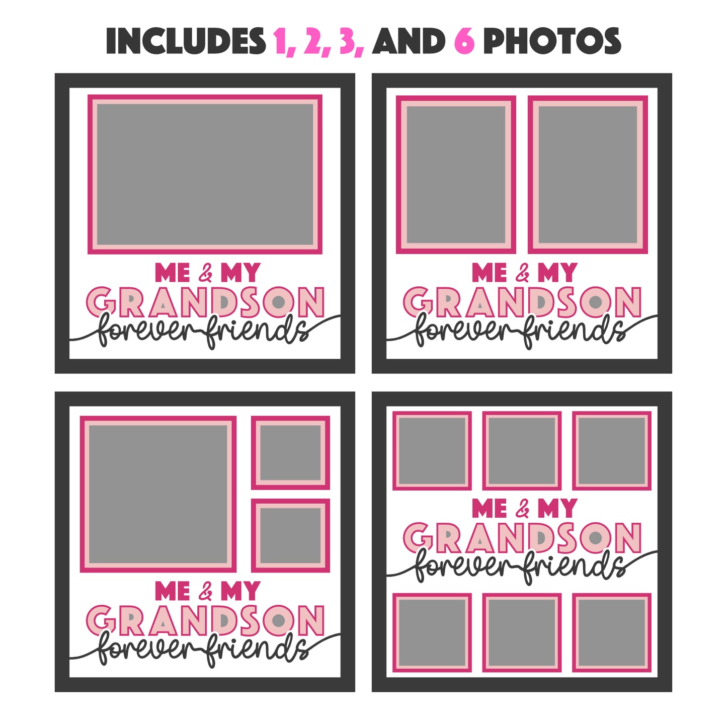 Me and My Grandson(s) Layered SVG Picture Frame Project