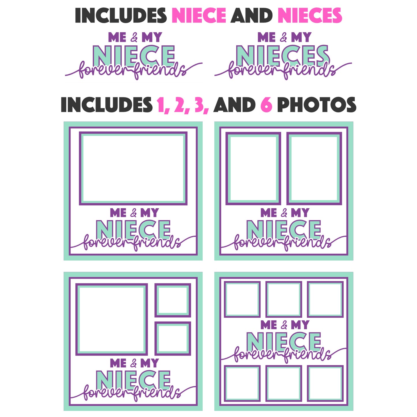 Me and My Niece(s) Picture Frame Layered Shadow Box Project