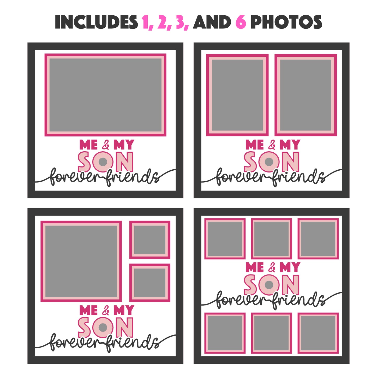 Me and My Son(s) Layered SVG Picture Frame Project