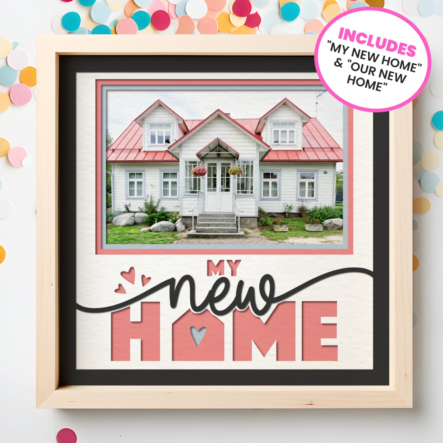 My New Home Picture Frame Layered Shadow Box Project