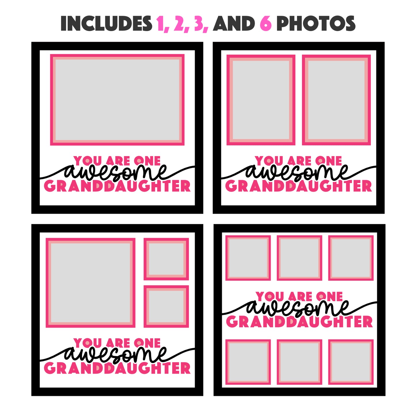 One Awesome Granddaughter Layered SVG Picture Frame Project