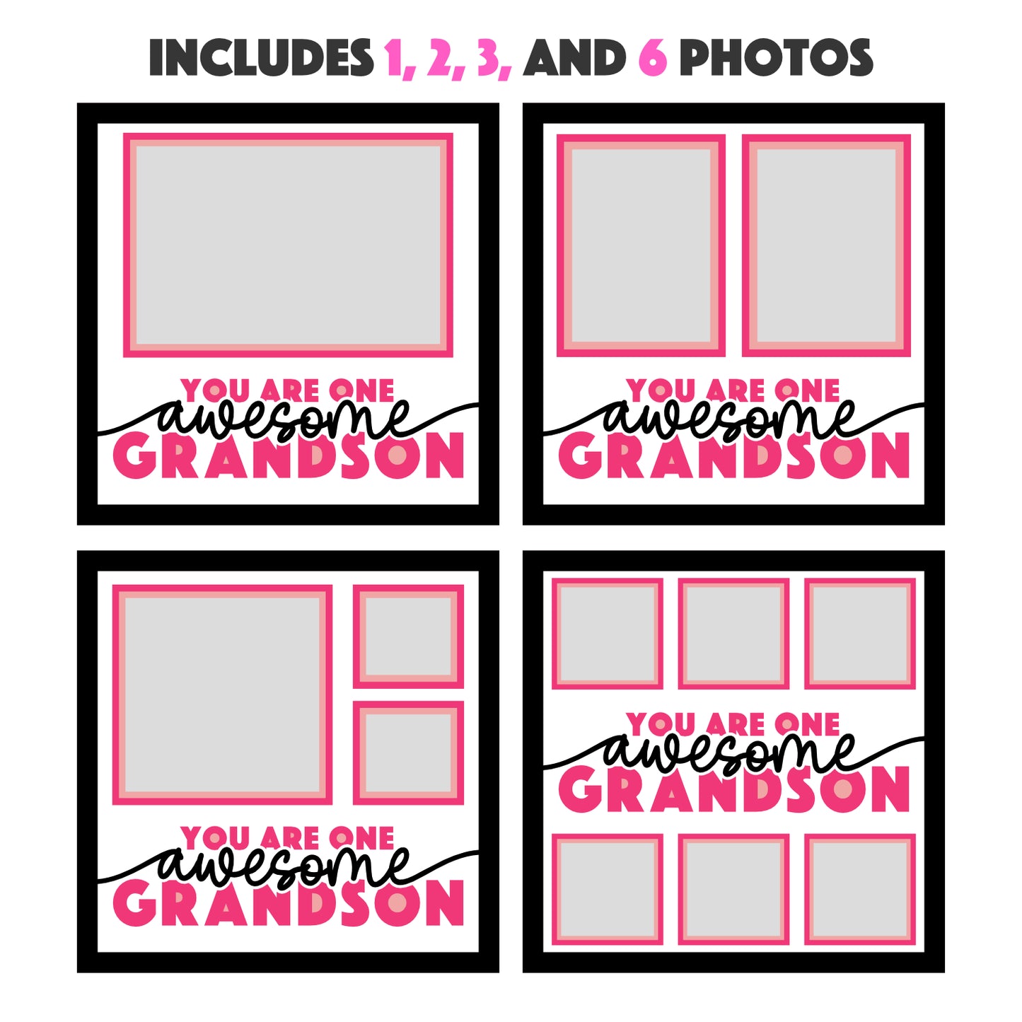 One Awesome Grandson Layered SVG Picture Frame Project