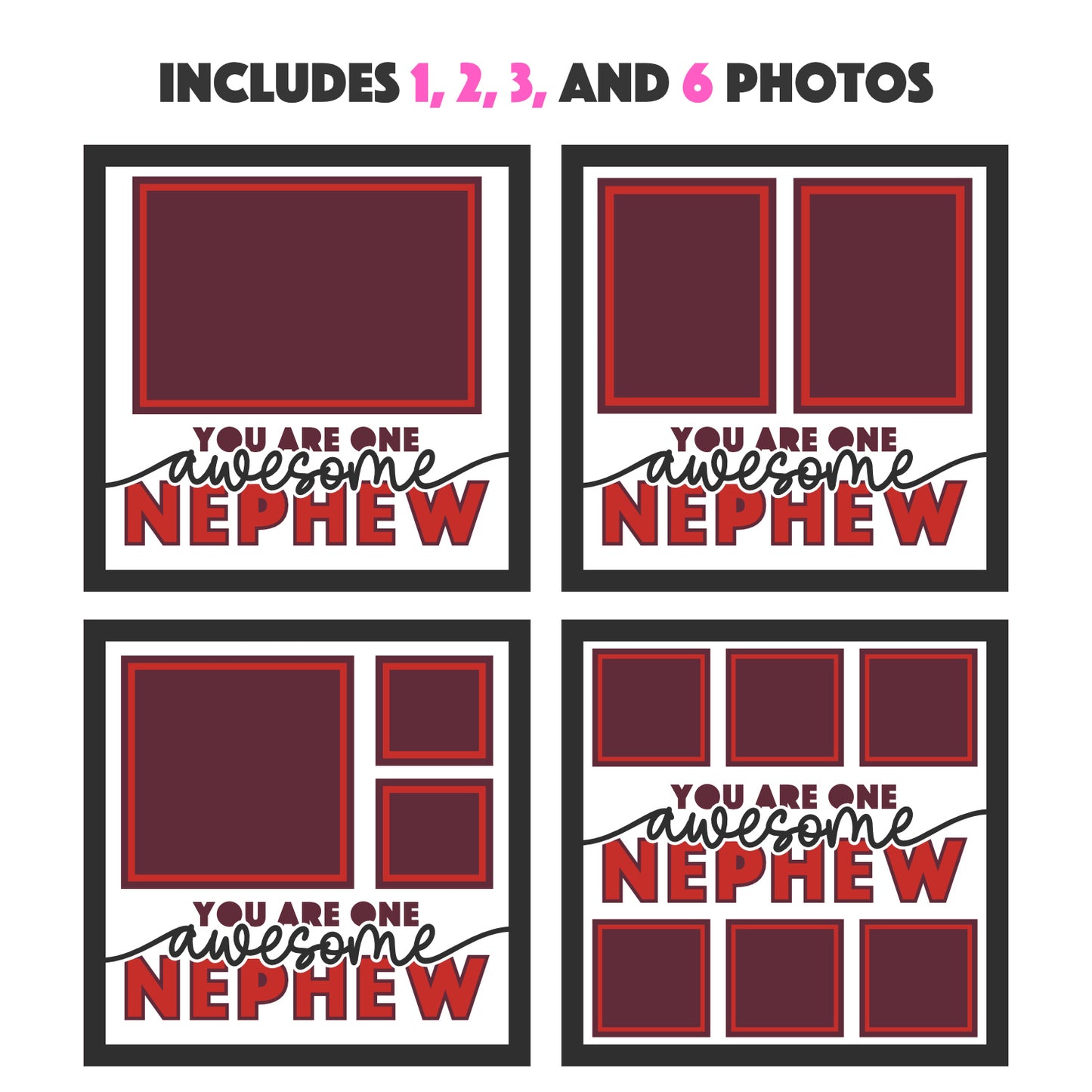 One Awesome Nephew Picture Frame Layered Shadow Box Project