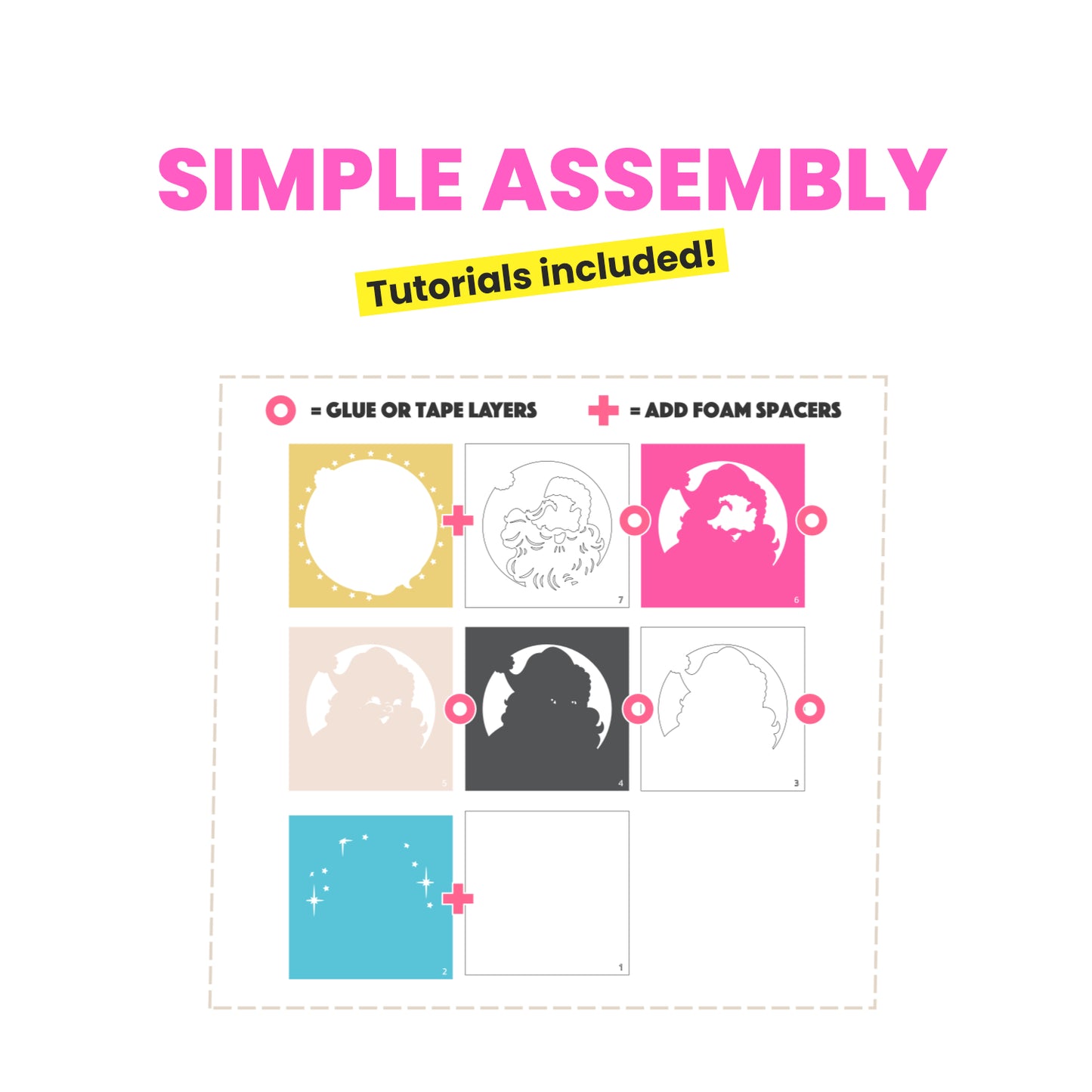 Retro Santa SVG Shadow Box Project