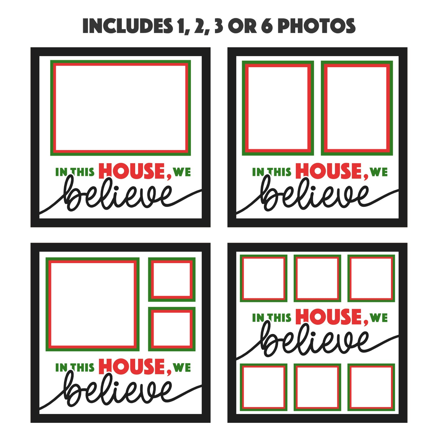 We Believe Christmas Layered Picture Frame Shadow Box Project