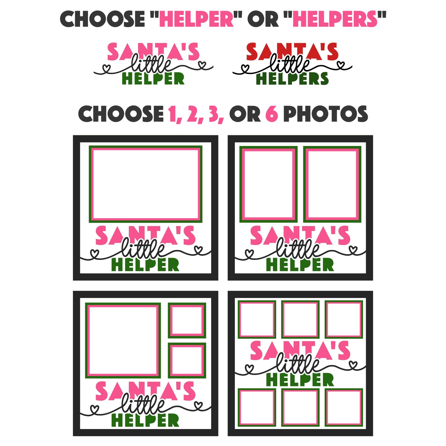 Santa's Little Helper Christmas Layered Picture Frame Shadow Box Project