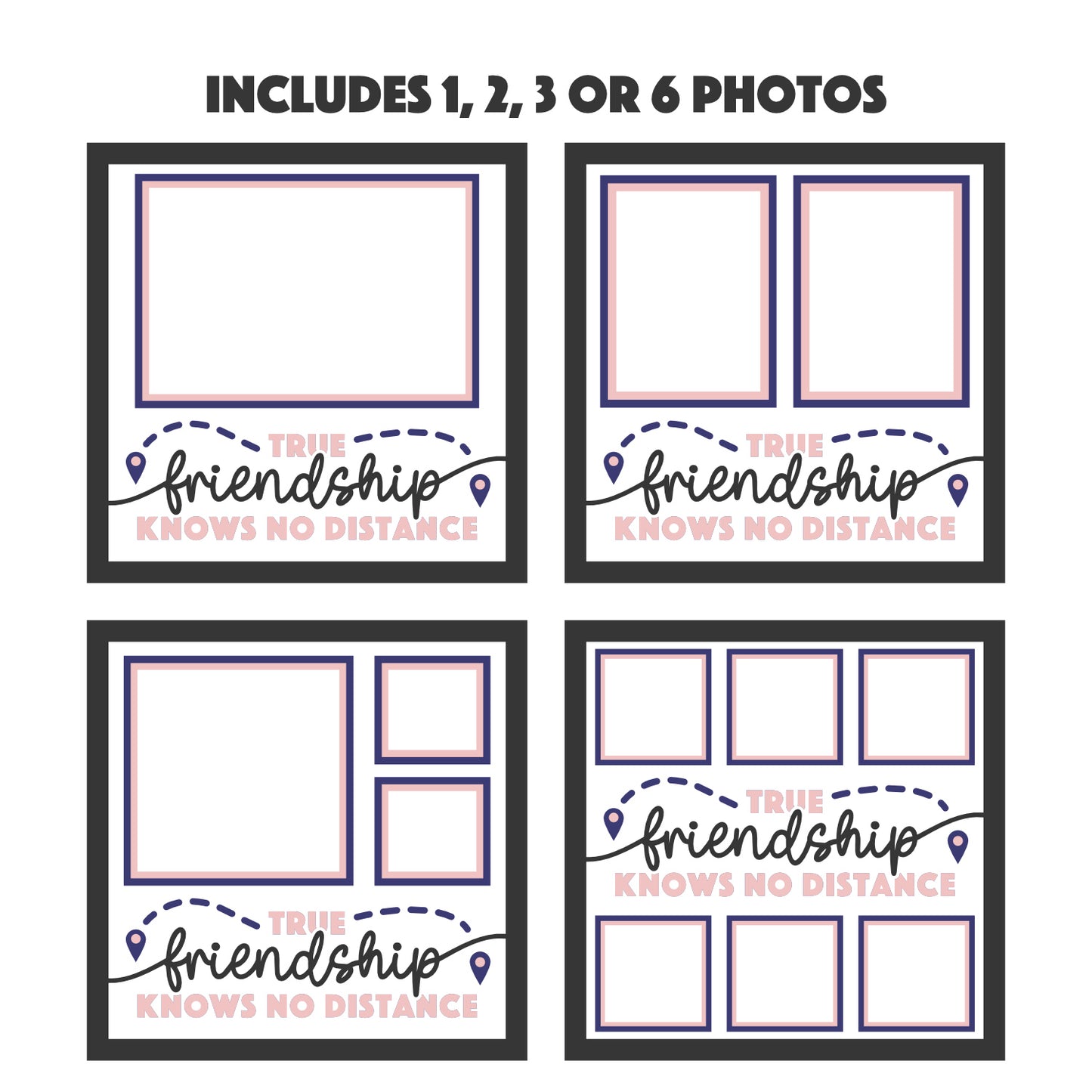 True Friendship Knows No Distance Picture Frame Shadow Box Project