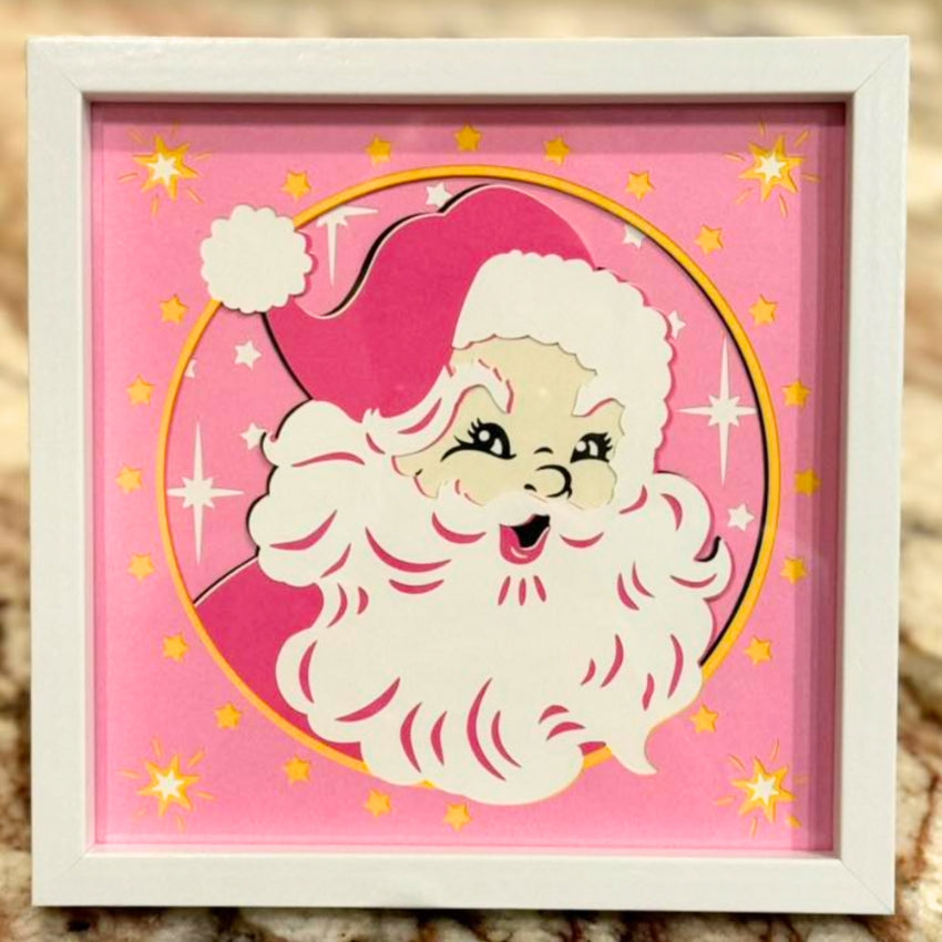 Retro Santa SVG Shadow Box Project