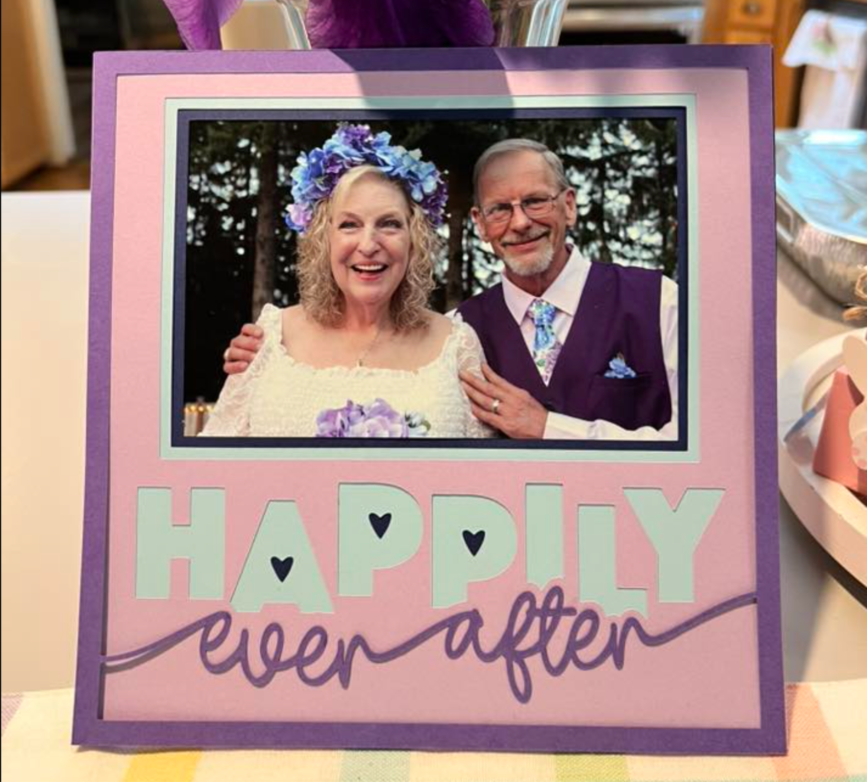 Happily Ever After Wedding Frame Layered Shadow Box Project