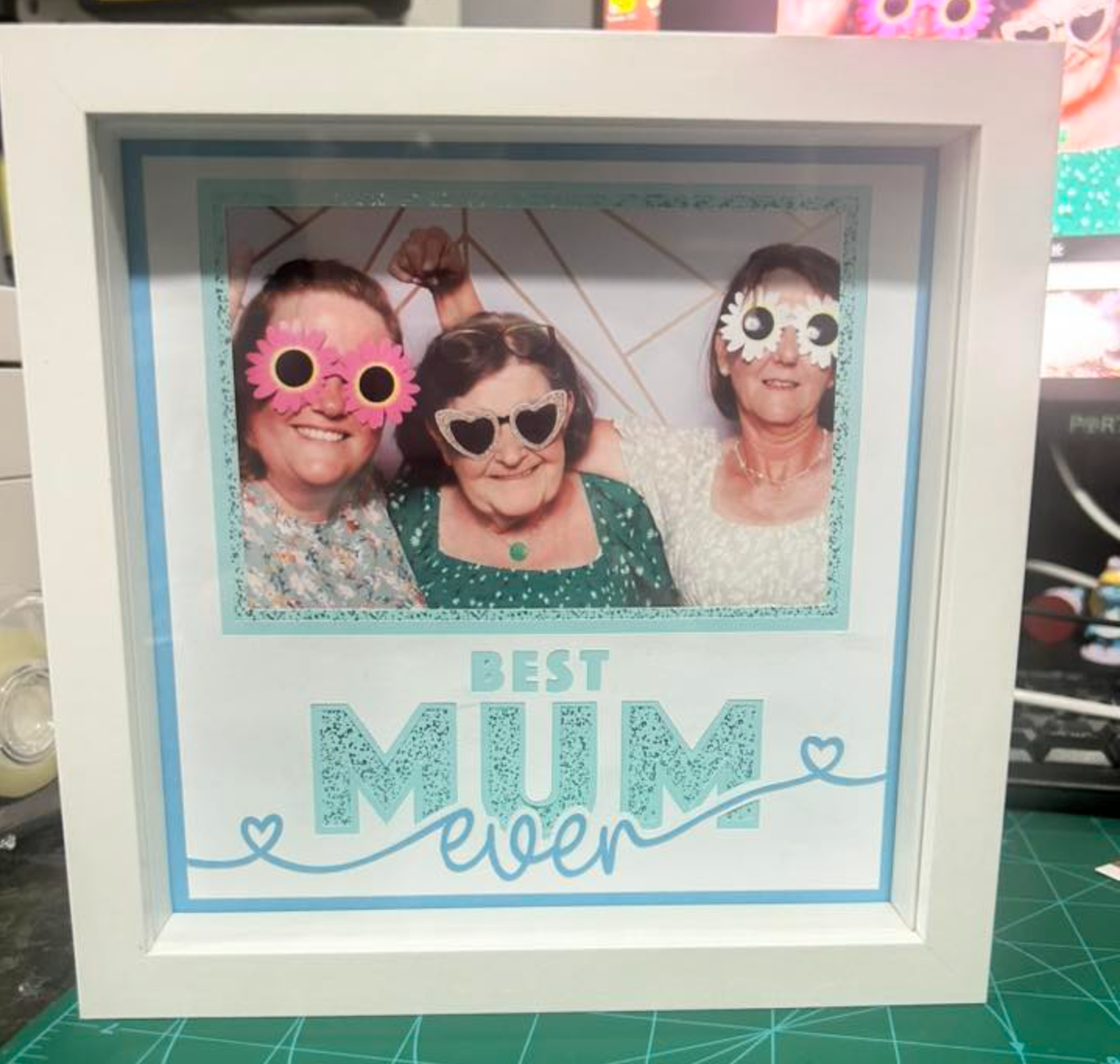Best Mum Ever Picture Frame SVG Shadow Box Project File