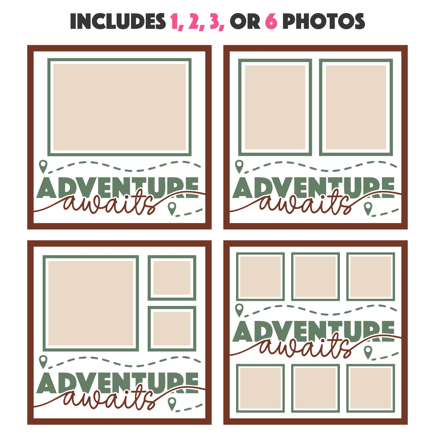 Adventure Awaits Travel Picture Frame Layered Shadow Box Project