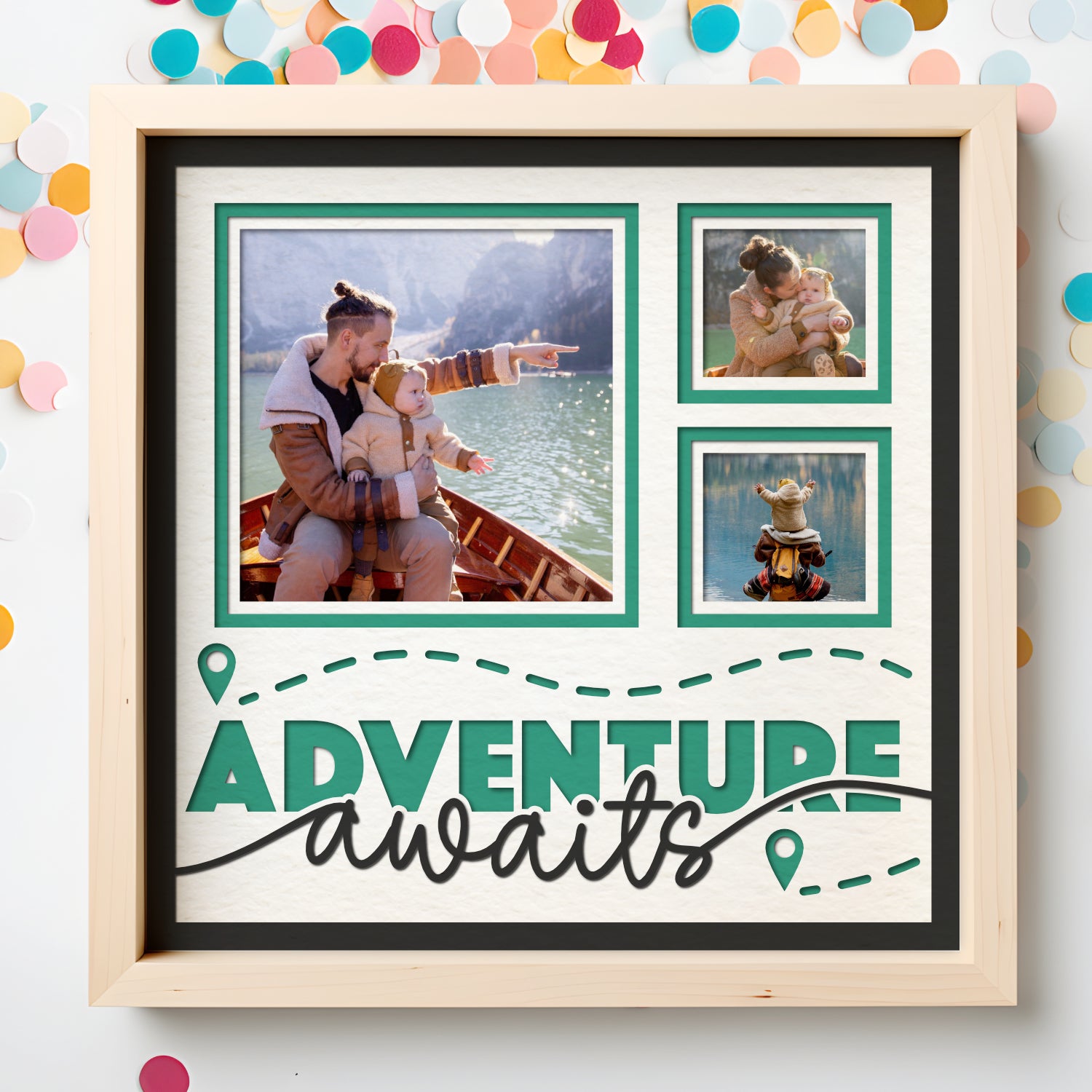 Adventure Awaits Travel Picture Frame Layered Shadow Box Project