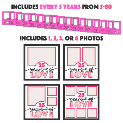 Anniversary Picture Frame Customizable Layered Shadow Box Project