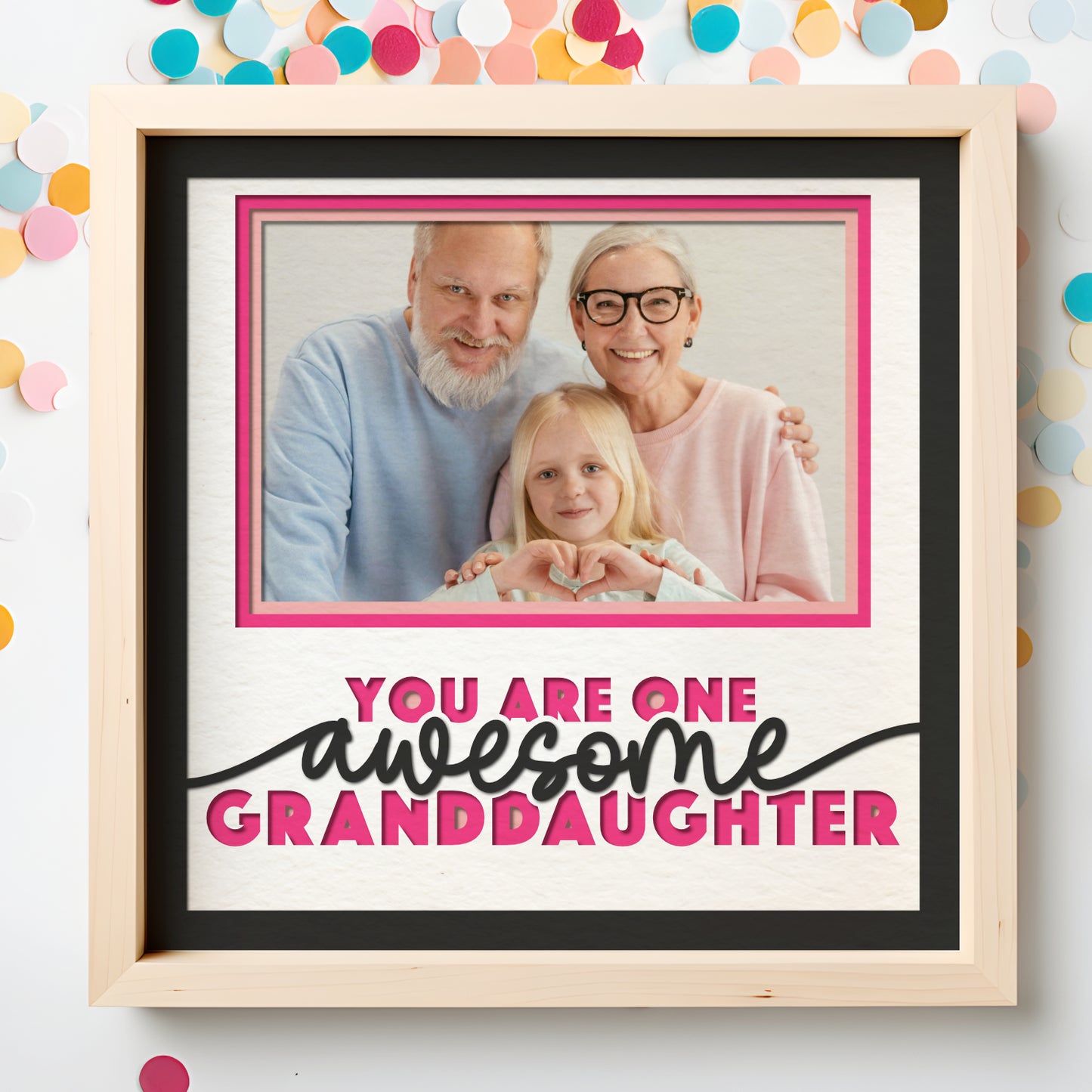 One Awesome Granddaughter Layered SVG Picture Frame Project