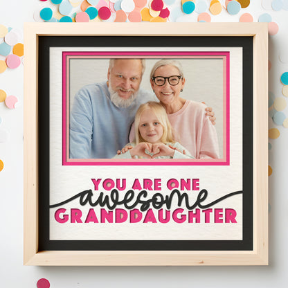 One Awesome Granddaughter Layered SVG Picture Frame Project