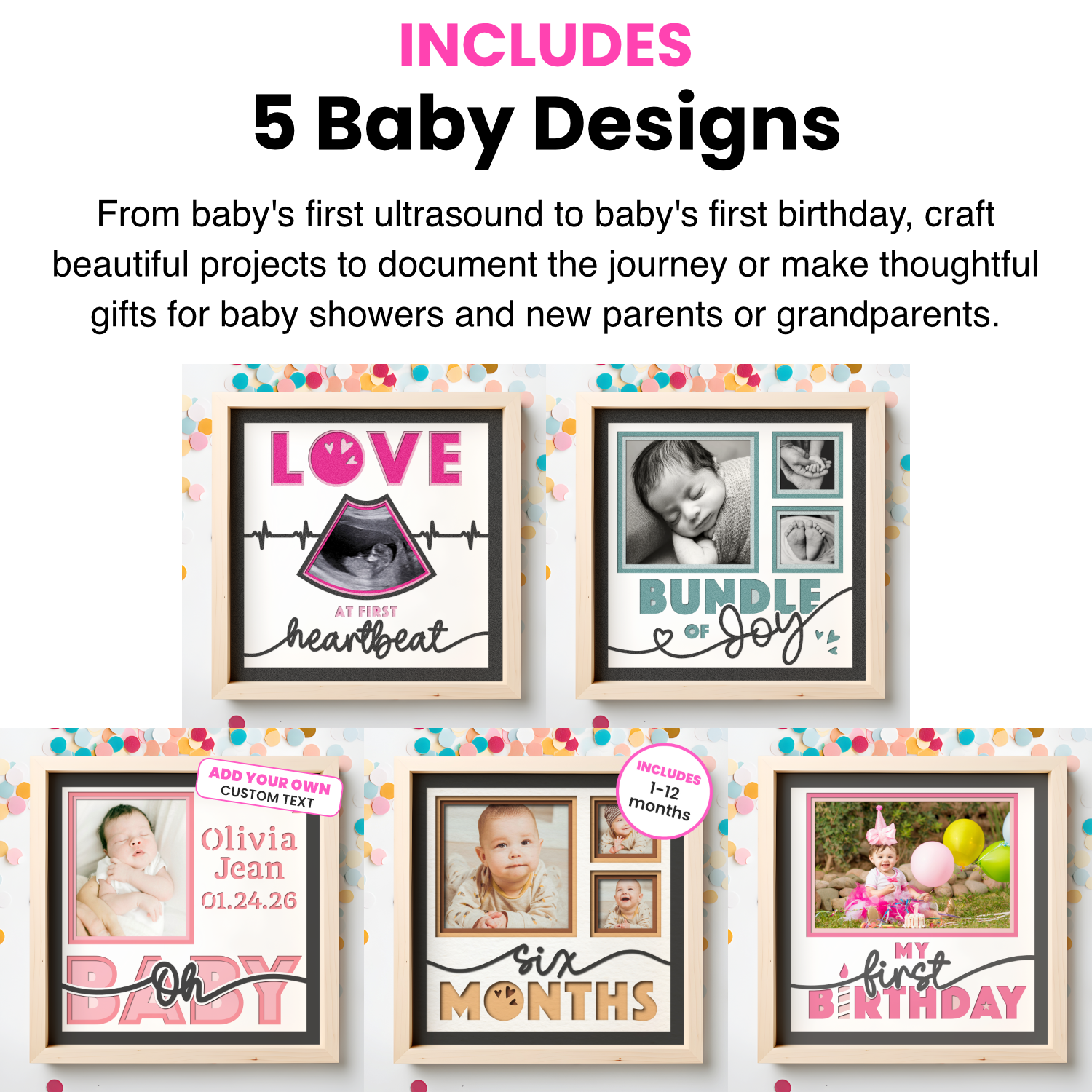 Crafting Keepsakes Starter Bundle | 35 Picture Frame Designs for Cutting Machines and Lasers
