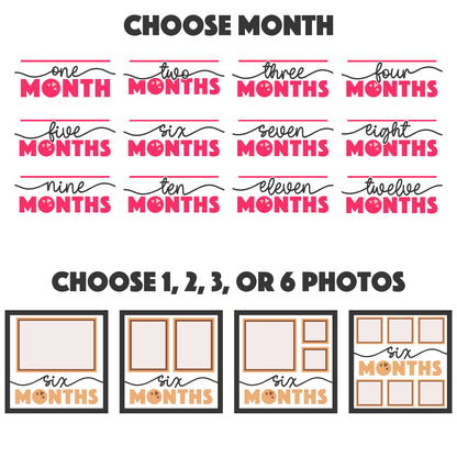 Baby Monthly Milestone Picture Frame Shadow Box Project