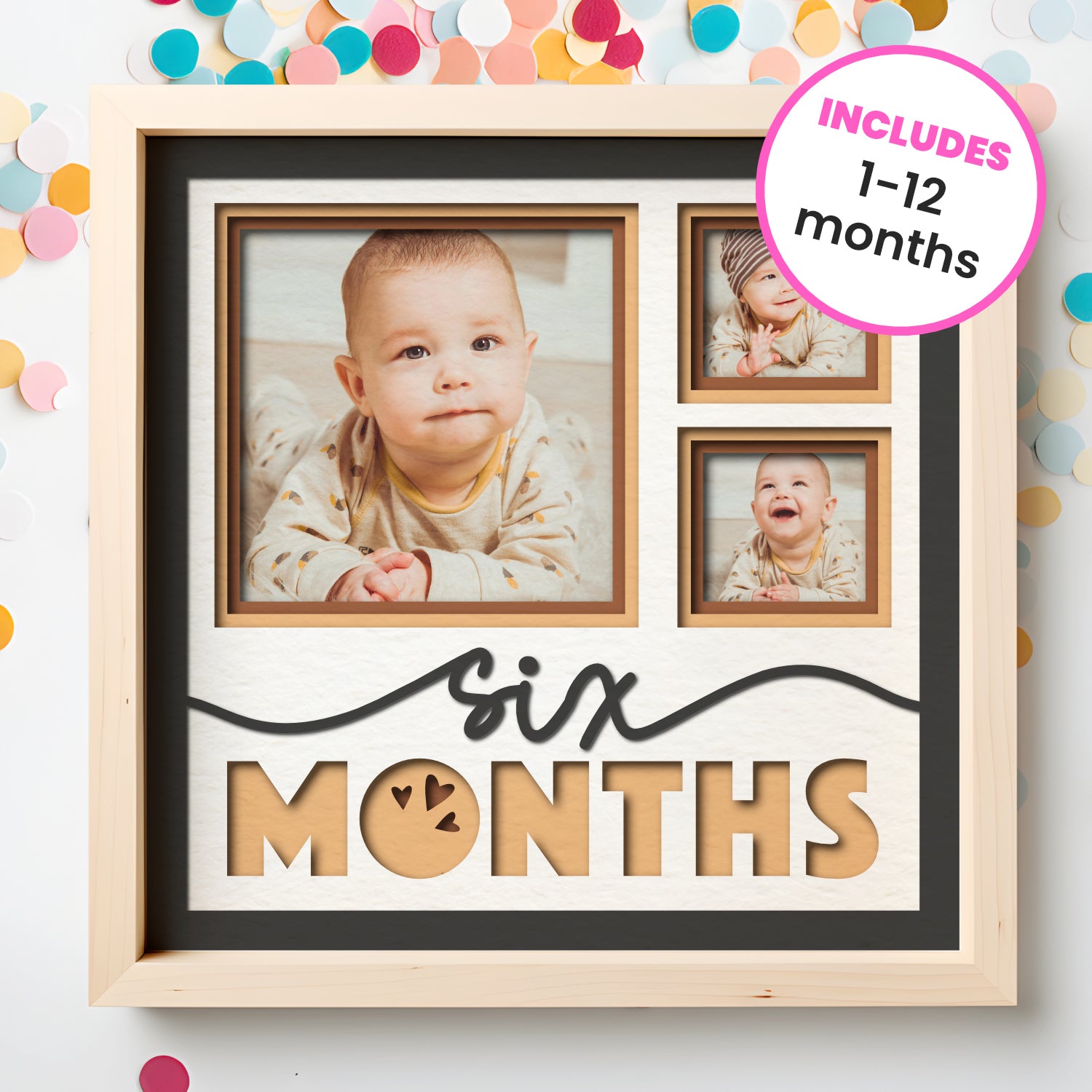 Baby Monthly Milestone Picture Frame Shadow Box Project