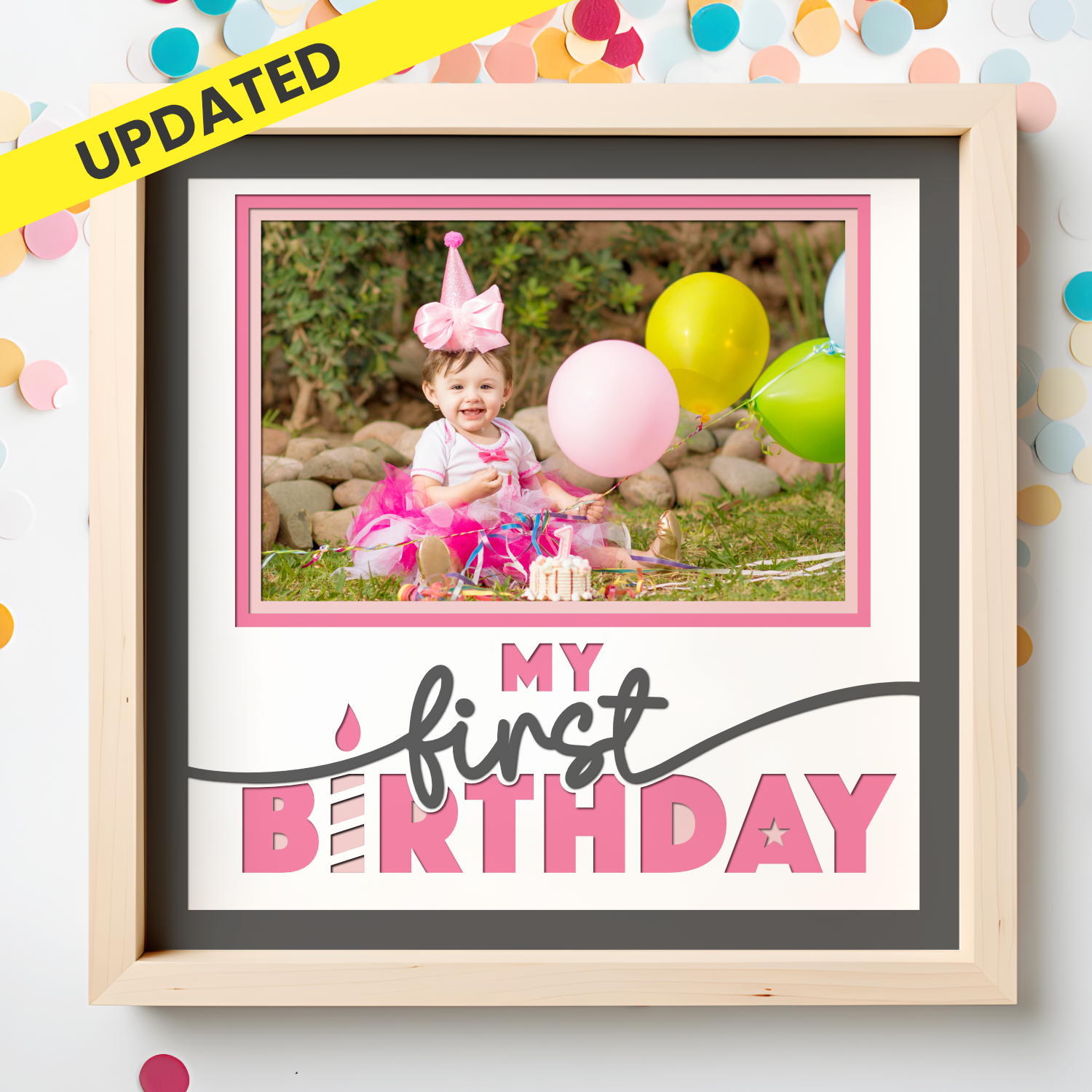 My First Birthday Picture Frame Shadow Box Project