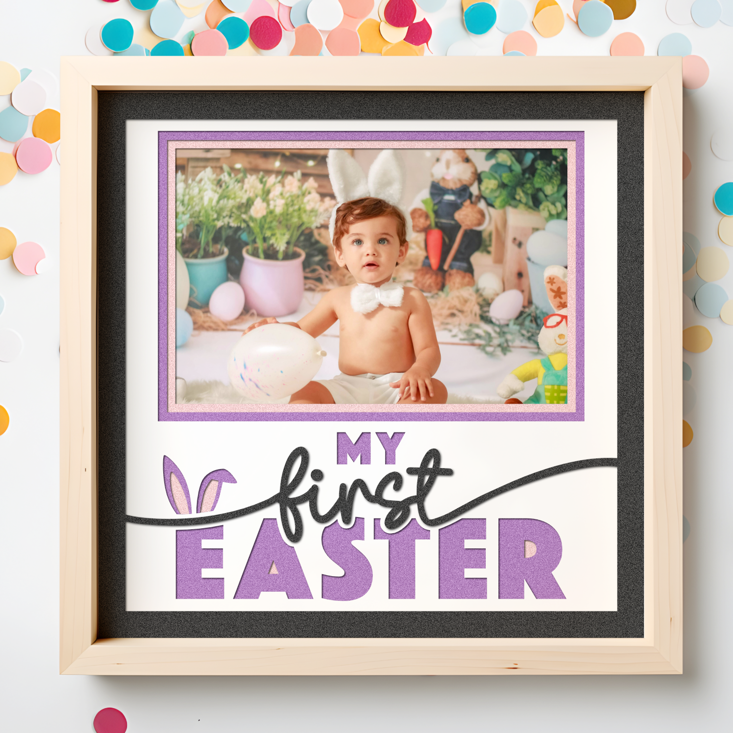 My First Easter Picture Frame Layered Shadow Box Project
