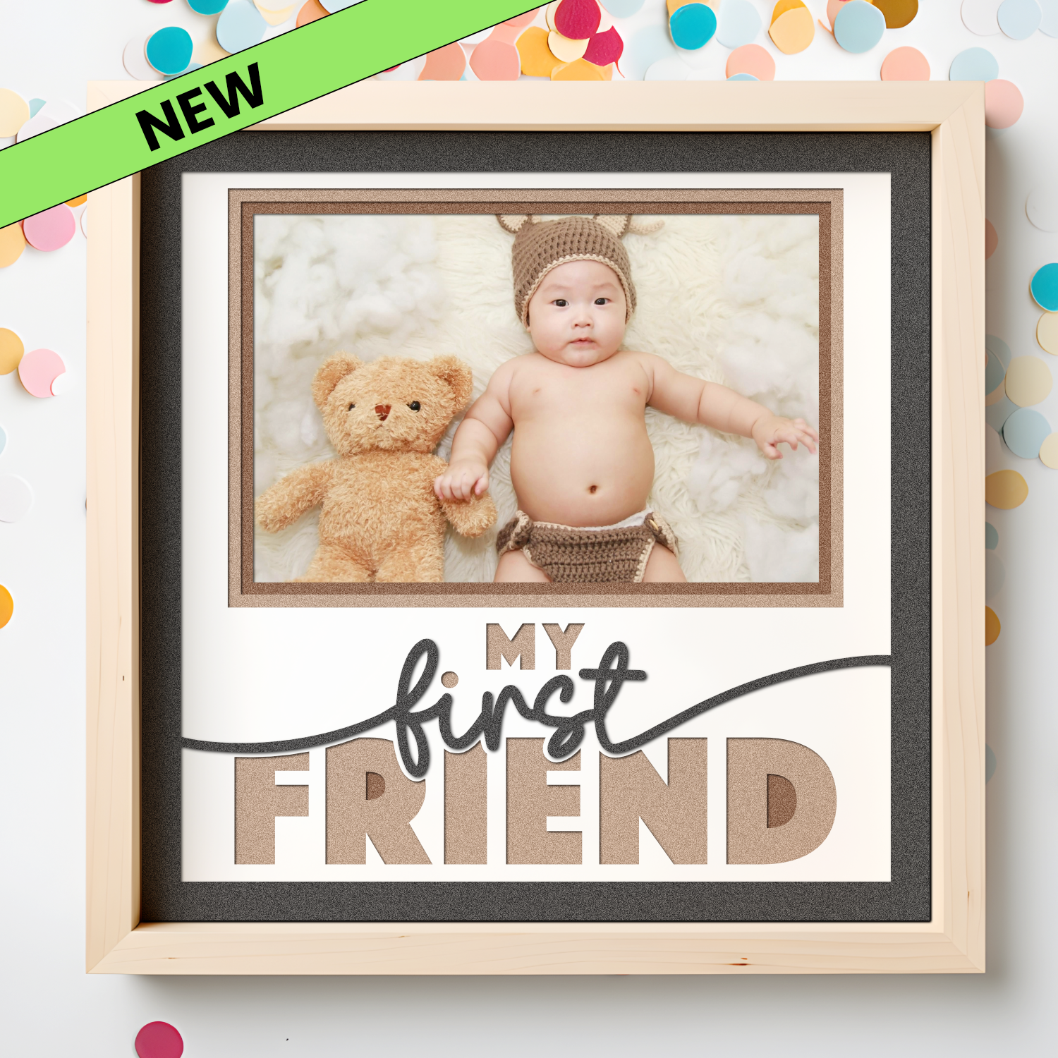 My First Friend Picture Frame SVG Shadow Box Project File