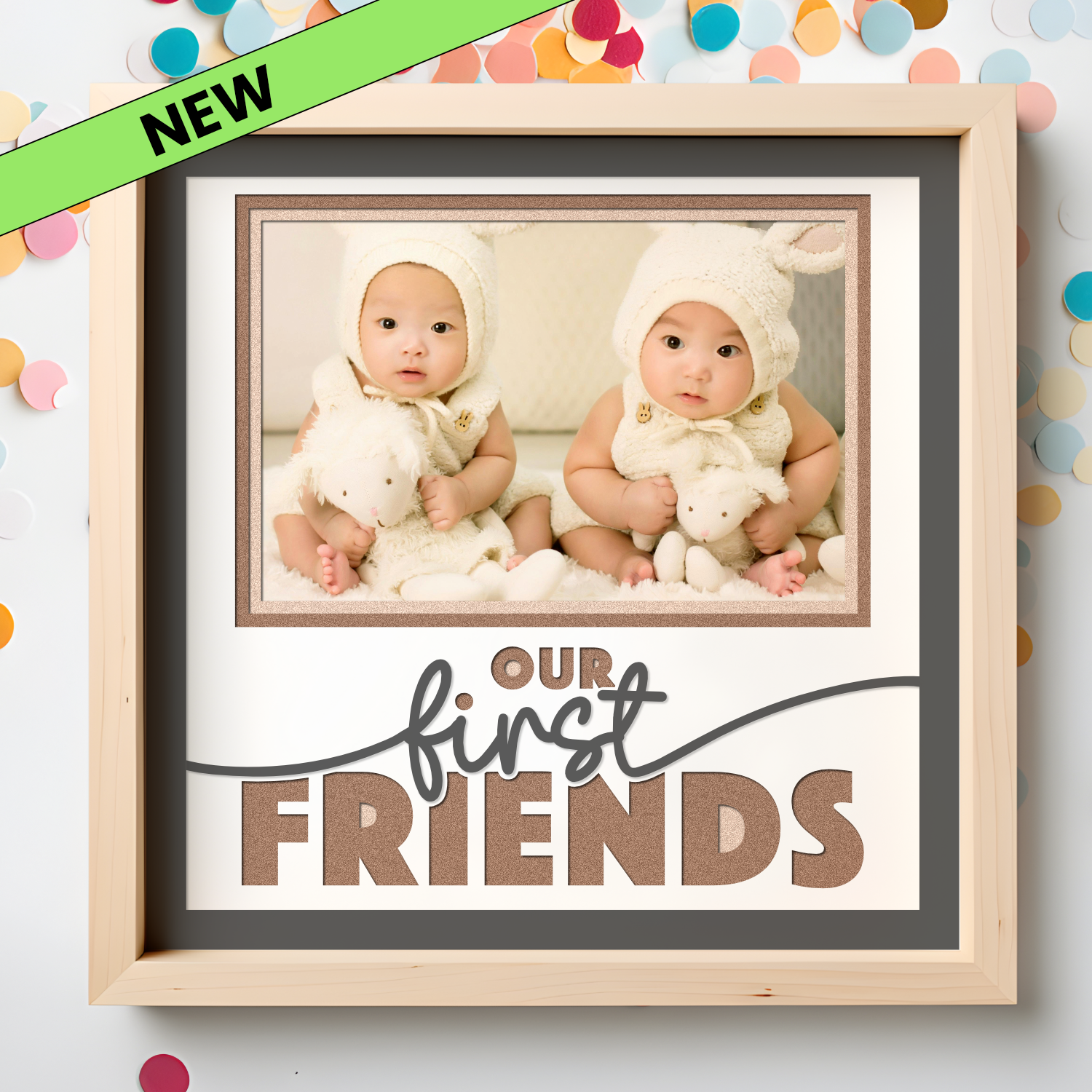 Our First Friends Picture Frame SVG Shadow Box Project File