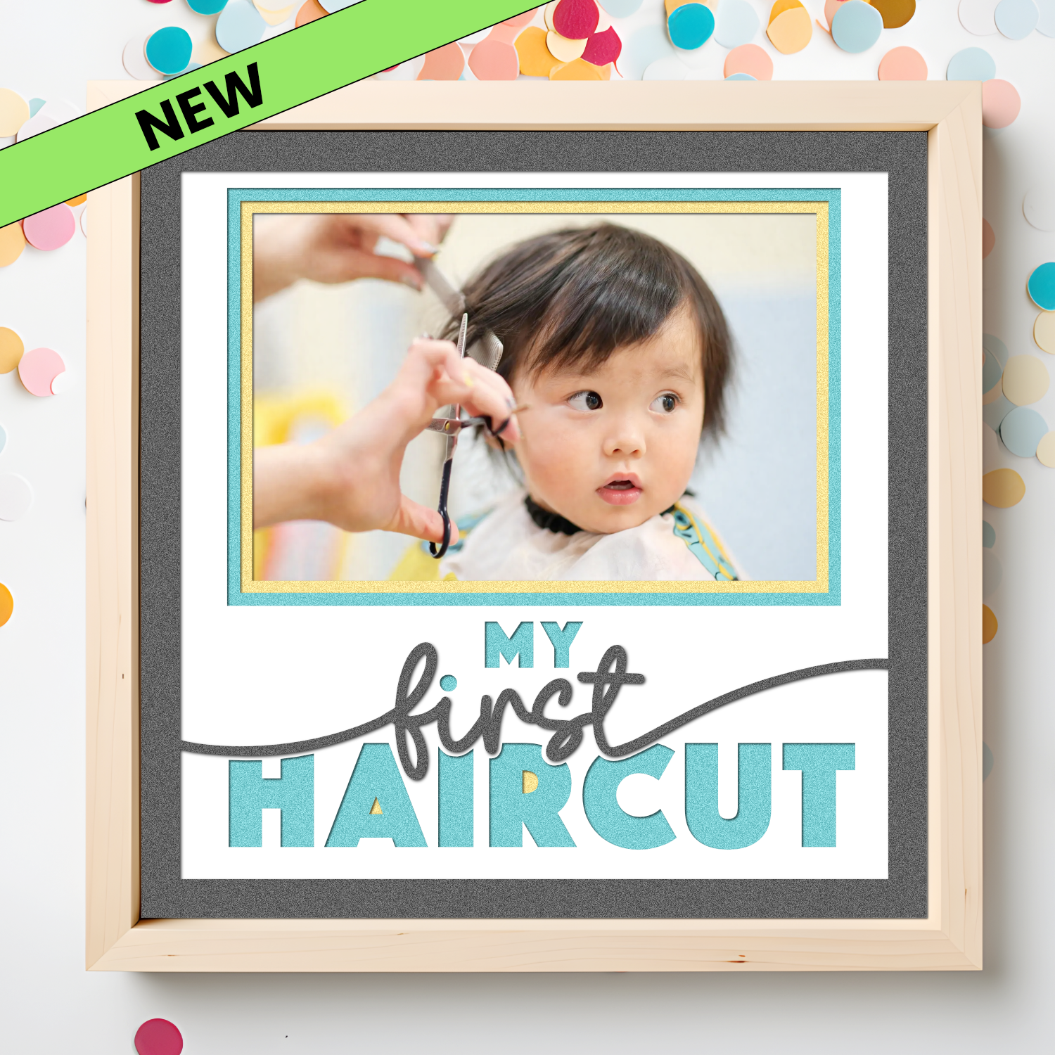 My First Haircut Picture Frame SVG Shadow Box Project File
