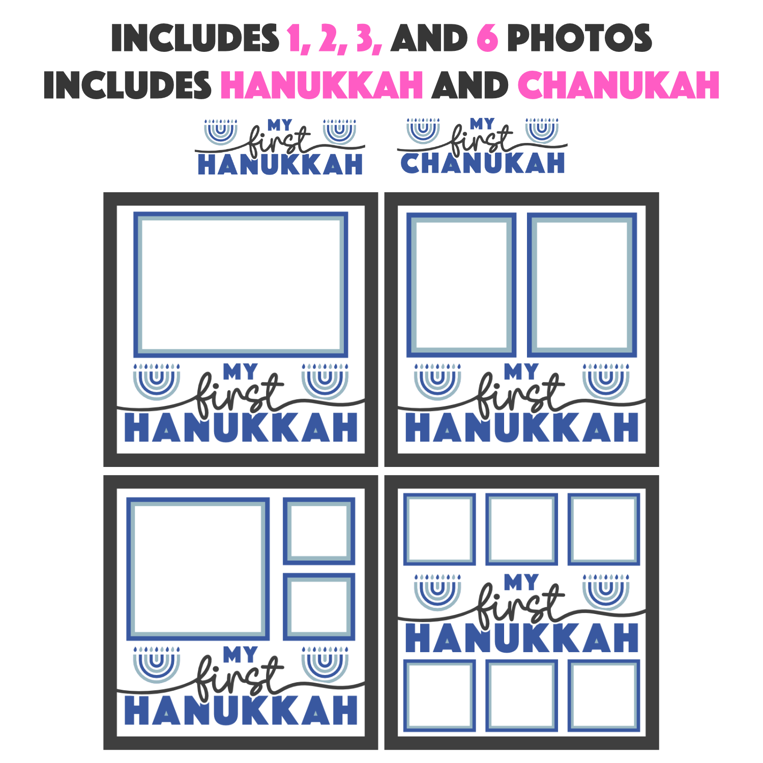 My First Hanukkah Picture Frame Layered Shadow Box Project