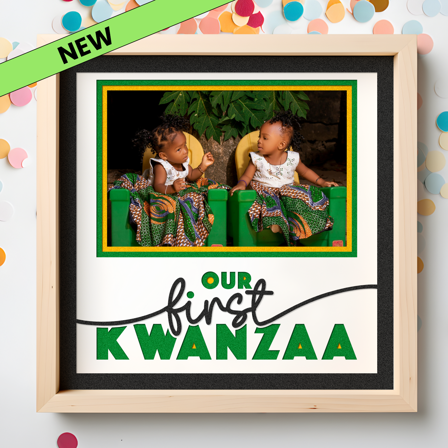 Our First Kwanzaa Picture Frame SVG Shadow Box Project File