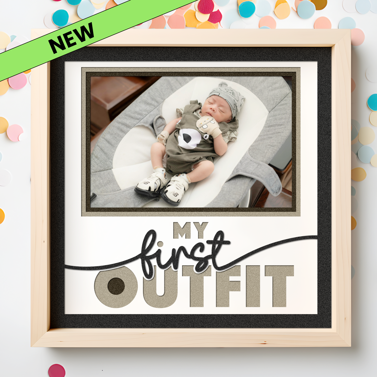My First Outfit Picture Frame SVG Shadow Box Project File
