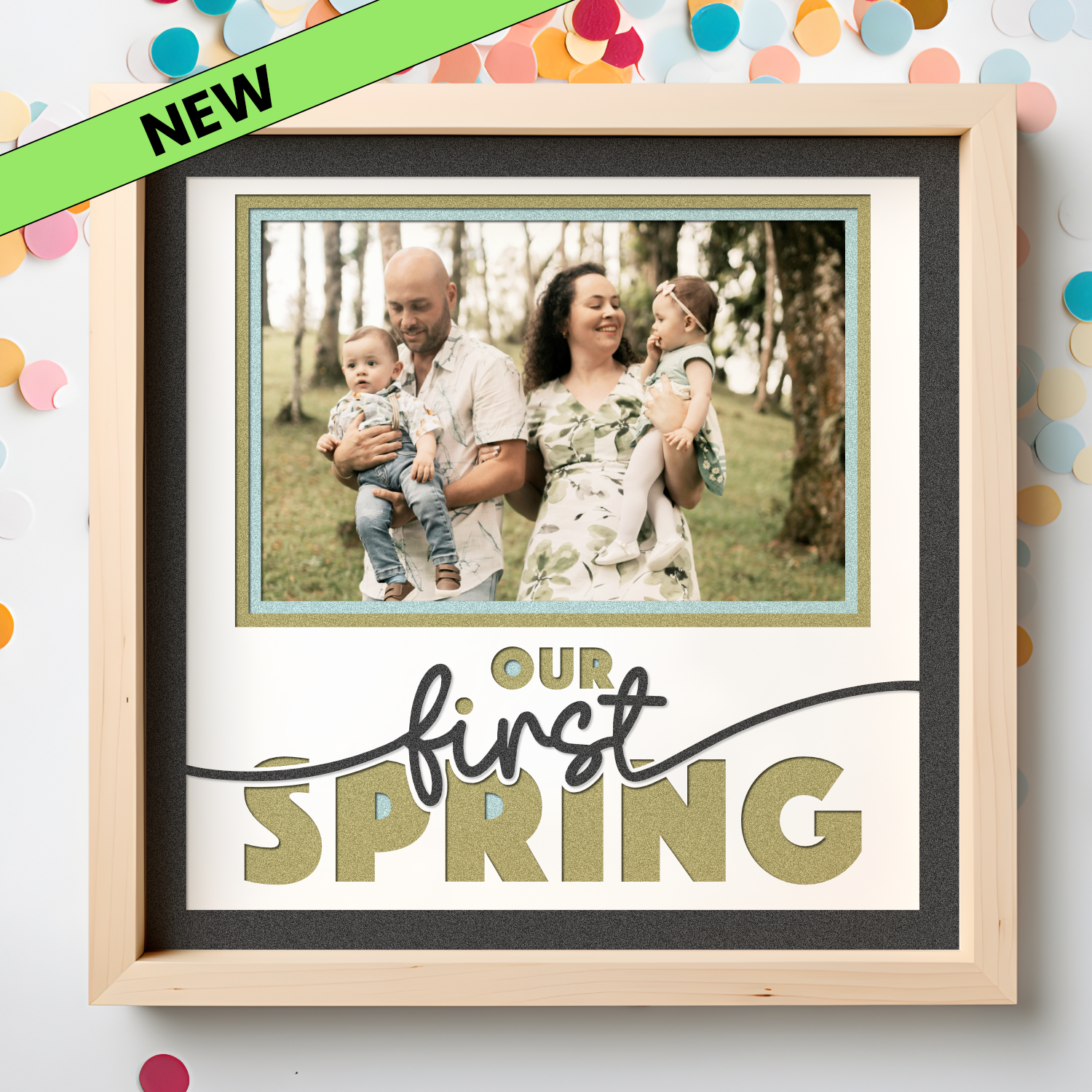 Our First Spring Picture Frame SVG Shadow Box Project File