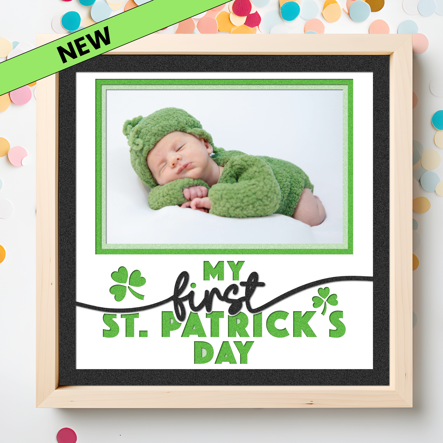 My First St. Patrick's Day Picture Frame SVG Shadow Box Project File