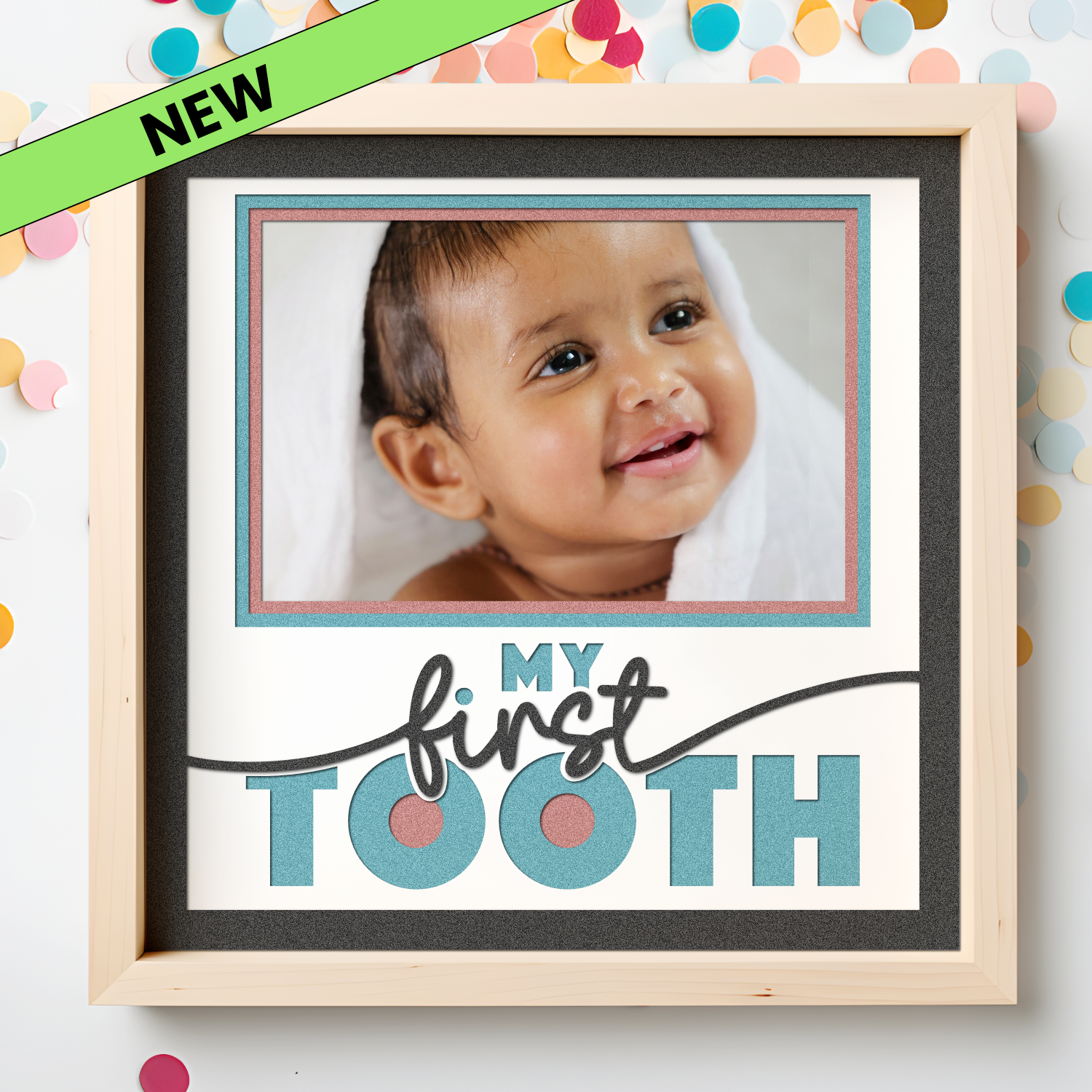My First Tooth Picture Frame SVG Shadow Box Project File