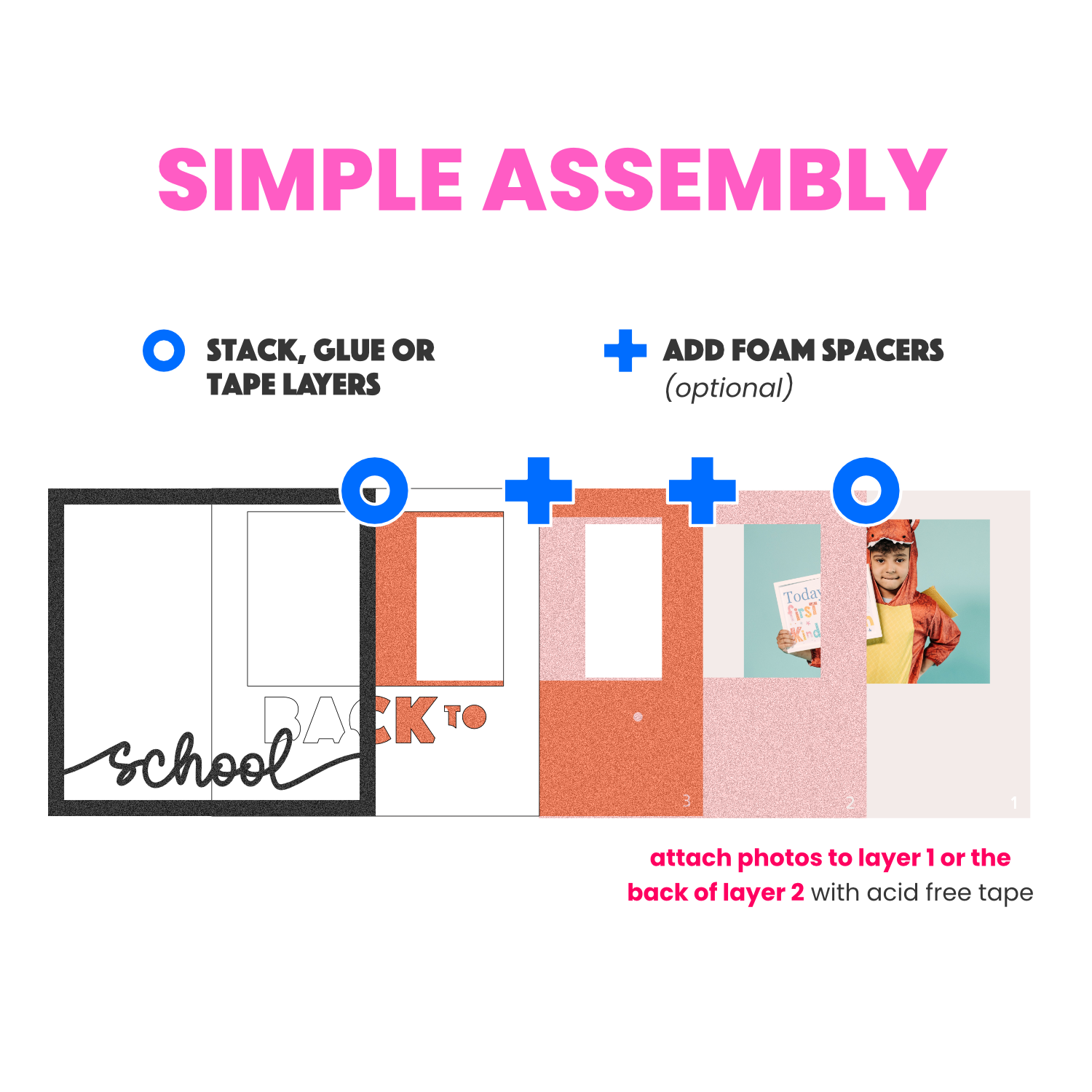 Back to School Picture Frame Layered Shadow Box Project