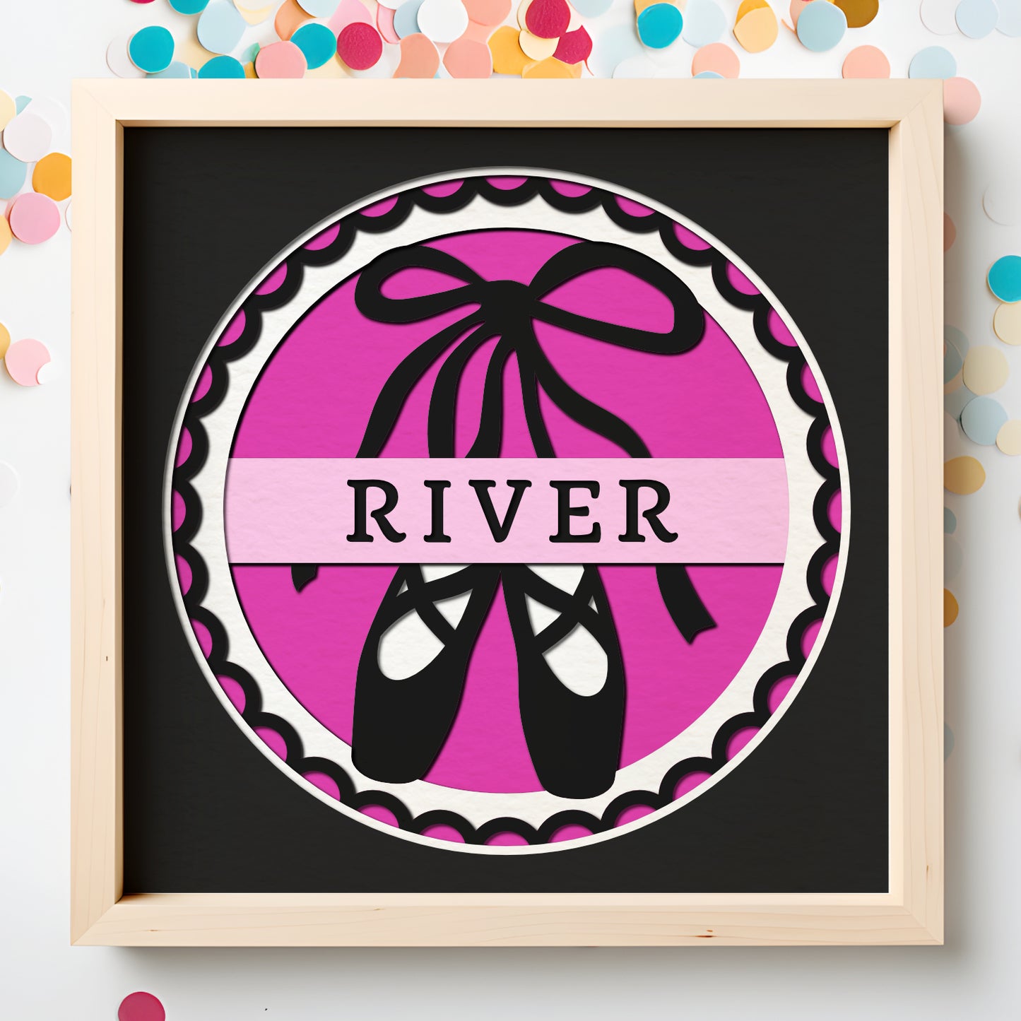 Dance Name Sign Layered SVG Shadow Box Project