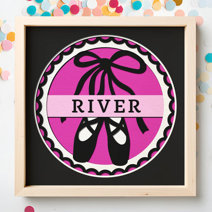 Dance Name Sign Layered SVG Shadow Box Project