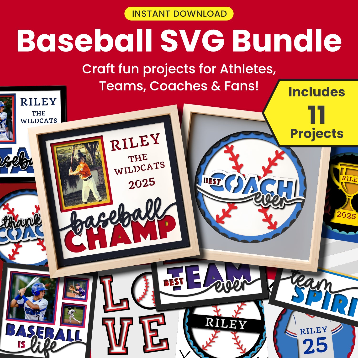 Baseball SVG Cut File Bundle