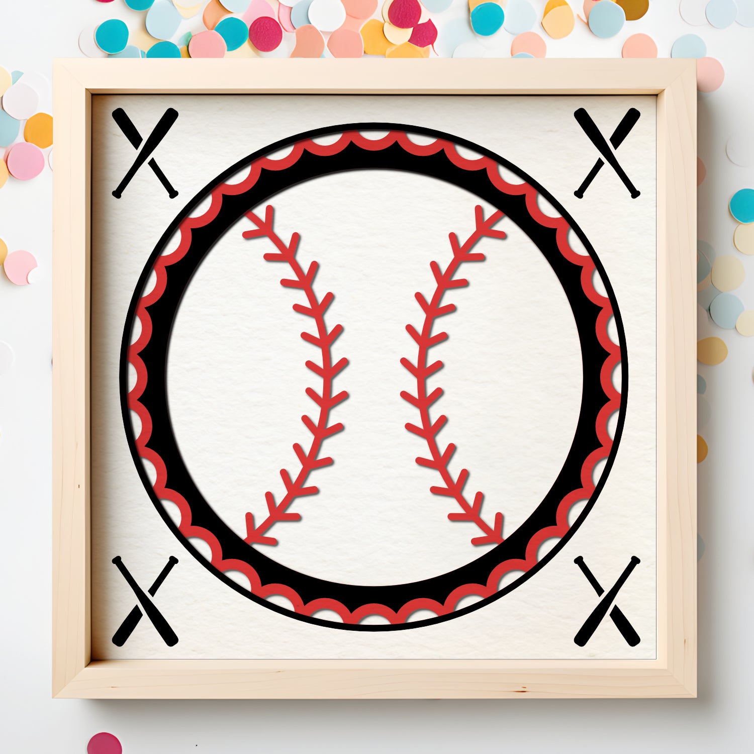 Baseball Name Vector Baseball Name Sign Shadow Box SVG File | CraftyCatSVG